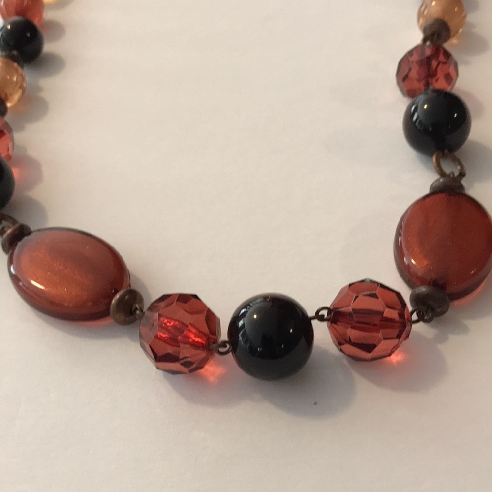 Copper brown tones necklace costume jewelry